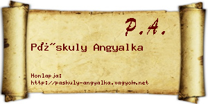 Páskuly Angyalka névjegykártya